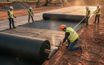 Pose d’un Géotextile Anti-contaminant