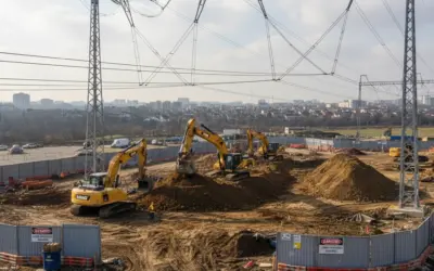 Terrassement près de Lignes Électriques Aériennes